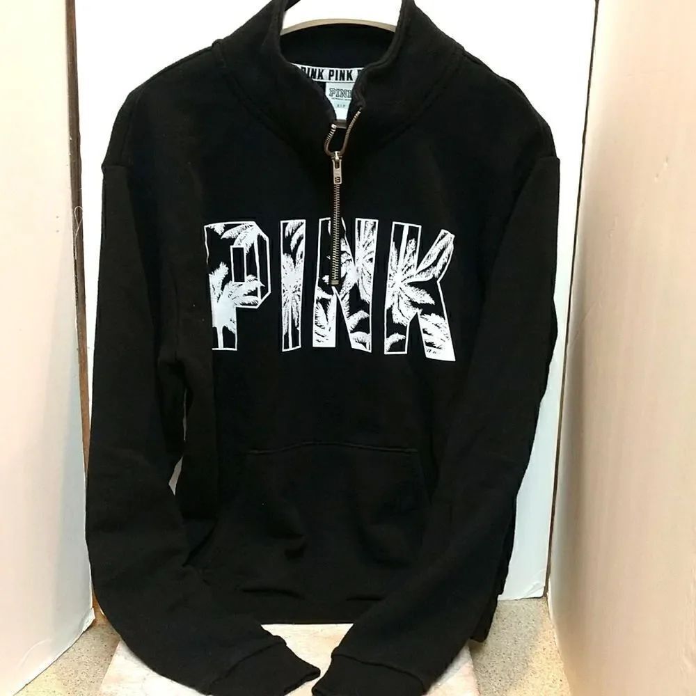 Pink Brand Black and White Sweatshirt